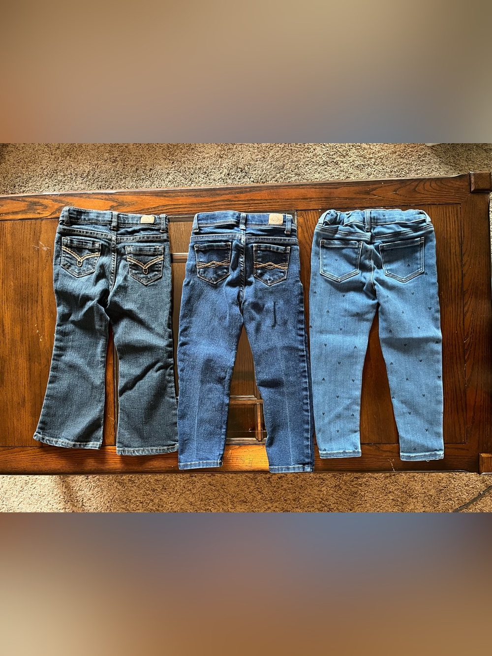 Triple Pack Girls 4T Jeans - Blue Washes